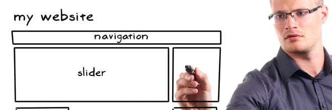 Vstopna stran wireframe