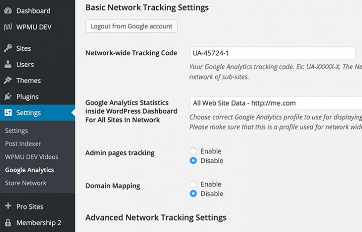 Google Analytics v WordPressu, korak 2