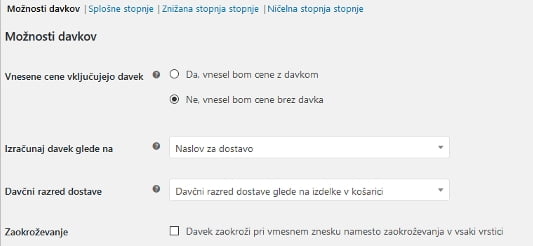 Nastavitve WooCommerce, korak 4