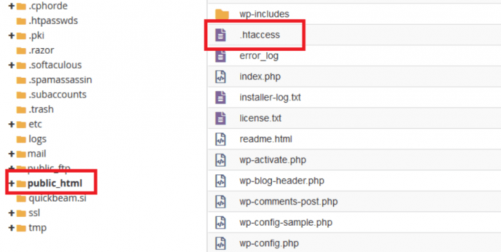 Datoteka .htaccess, korak 2