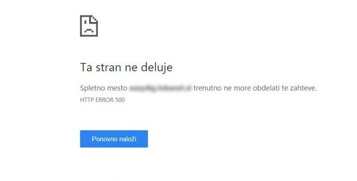 Notranja napaka strežnika