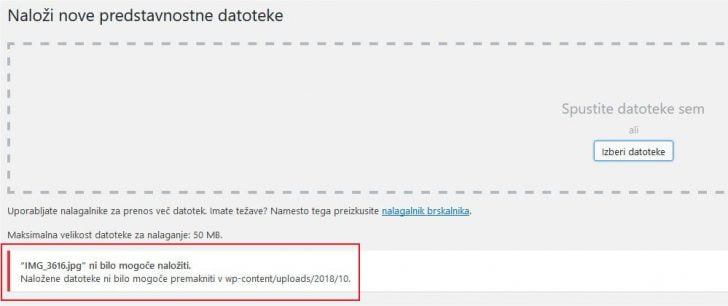 Napaka: slike ni bilo mogoče naložiti