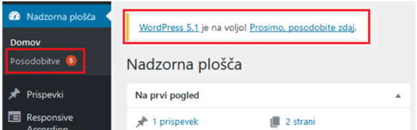 Nadgradnje wordpressa