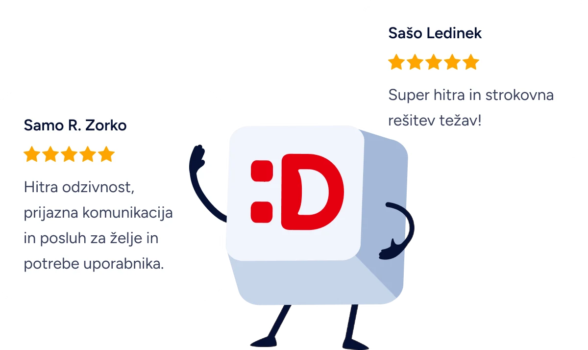 Mnenja strank o Domenci: maskota Domenca in ocene s petimi zvezdicami