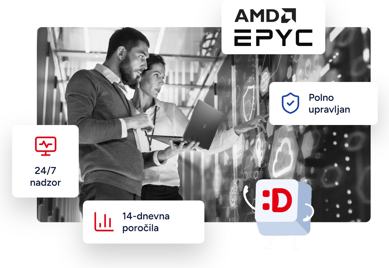 Vzdrževano VPS gostovanje: AMD EPYC, 24/7 nadzor, polno upravljan strežnik in 14-dnevna poročila