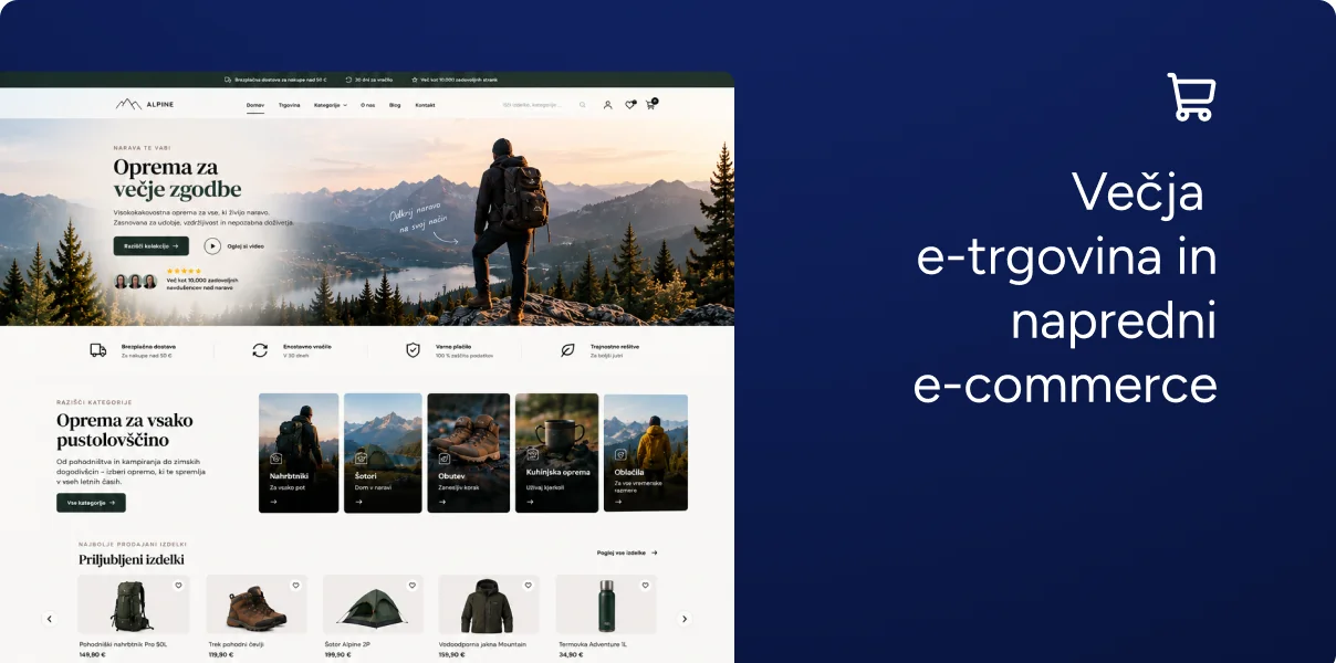 Večja e-trgovina in napredni e-commerce